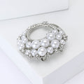 Alloy Pearl Wreath Brooch Pin For Suits And Sweaters view 3