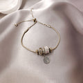 Korean Style Copper Rhinestone Heart Slim Waist Bangle For Women Fashion Jewelry view 4