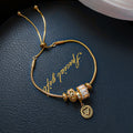 Korean Style Copper Rhinestone Heart Slim Waist Bangle For Women Fashion Jewelry view 3
