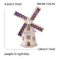 Alloy Enamel Lighthouse Windmill Brooch For Unisex Fashion Accessories view 6