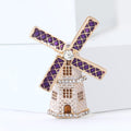 Alloy Enamel Lighthouse Windmill Brooch For Unisex Fashion Accessories view 3