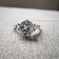 Minimalist OL Women Silver Plated Ring With Sky Blue Zircon, Fashion Finger Jewelry view 5