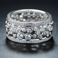 Elegant Hollow Micro Pave Zircon Ring For Women, Fine Fashion Statement Jewelry view 5