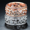 Elegant Hollow Micro Pave Zircon Ring For Women, Fine Fashion Statement Jewelry view 1