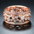 Elegant Hollow Micro Pave Zircon Ring For Women, Fine Fashion Statement Jewelry view 2