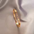 Copper Roman Numeral Round Bangle For Women Men Minimalist Korean Couple Jewelry view 1