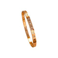 Copper Roman Numeral Round Bangle For Women Men Minimalist Korean Couple Jewelry view 5