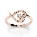 Fashion Women Hollow Heart Zircon Center Ring, Versatile Ladies Finger Jewelry Accessories view 4