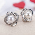 Simple Faux Pearl Stud Earrings For Women, Elegant Versatile Fashion Ear Jewelry view 1