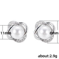 Simple Faux Pearl Stud Earrings For Women, Elegant Versatile Fashion Ear Jewelry view 5