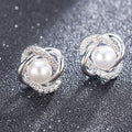 Simple Faux Pearl Stud Earrings For Women, Elegant Versatile Fashion Ear Jewelry view 3
