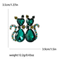 Crystal Alloy Bow Cat Brooch Pin For Cute Clothing Decoration view 6