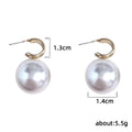 Simple Faux Pearl Earrings For Women Personalized Shape Versatile Dangle Ear Jewelry view 5