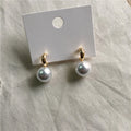 Simple Faux Pearl Earrings For Women Personalized Shape Versatile Dangle Ear Jewelry view 3