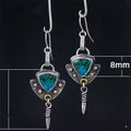 Vintage Ethnic Style Resin Drop Earrings, Elegant Versatile Women Dangle Ear Jewelry view 3