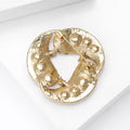 Alloy Pearl Ring Brooch Pin For Minimalist Clothing Decoration view 4