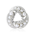 Alloy Pearl Ring Brooch Pin For Minimalist Clothing Decoration view 2