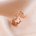 Korean Elegant Micro Pave Butterfly Ring Simple Style Rhinestone Index Finger Jewelry view 1