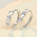 Korean Style Minimalist Heart Shape Smooth Ear Cuff Earrings, Fashion Ear Jewelry view 1