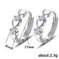 Korean Style Minimalist Heart Shape Smooth Ear Cuff Earrings, Fashion Ear Jewelry view 5