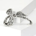 Alloy Black Rhinestone Bow Brooch Pin For Coats And Gifts view 3
