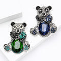 Metal Alloy Panda Rhinestone Brooch Pin For Fashion Lapel Decoration view 3