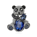 Metal Alloy Panda Rhinestone Brooch Pin For Fashion Lapel Decoration view 1