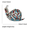 Alloy Enamel Rhinestone Snail Brooch Pin Vintage Apparel Accessory view 5