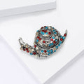 Alloy Enamel Rhinestone Snail Brooch Pin Vintage Apparel Accessory view 4