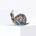 Alloy Enamel Rhinestone Snail Brooch Pin Vintage Apparel Accessory view 2