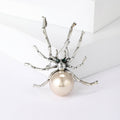Vintage Alloy Spider Pearl Brooch For Sweaters And Cardigans view 2