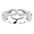 Creative Hollow Figure Eight Micro Pave Zircon Simple Ring, Trendy Street Style Jewelry view 2