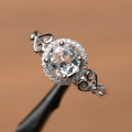 European American Hollow Heart Pattern Zircon Ring For Women Elegant Party Jewelry Accessory view 2