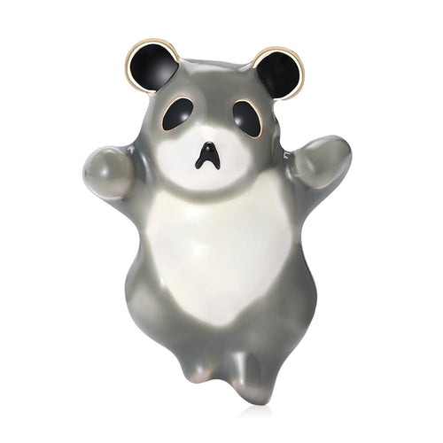Alloy Enamel Panda Brooch Pin For Cute Animal Clothing Accessories