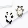 Alloy Enamel Panda Brooch Pin For Cute Animal Clothing Accessories view 3