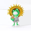 Alloy Enamel Travel Frog Brooch For Casual Clothing Decoration view 2