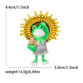 Alloy Enamel Travel Frog Brooch For Casual Clothing Decoration view 5