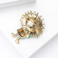 Alloy Enamel Travel Frog Brooch For Casual Clothing Decoration view 4