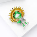 Alloy Enamel Travel Frog Brooch For Casual Clothing Decoration view 3