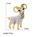 Alloy Pearl Sheep Brooch Pin Cute Animal Lapel Accessory view 5