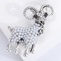Alloy Pearl Sheep Brooch Pin Cute Animal Lapel Accessory view 4