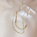 Stainless Steel Double Layer Chain Necklace Minimalist Hip Hop Layered Clavicle Jewelry view 4