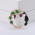 Enamel Alloy Fox Eating Grapes Brooch For Animal Lovers view 1