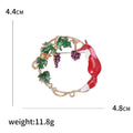 Enamel Alloy Fox Eating Grapes Brooch For Animal Lovers view 5