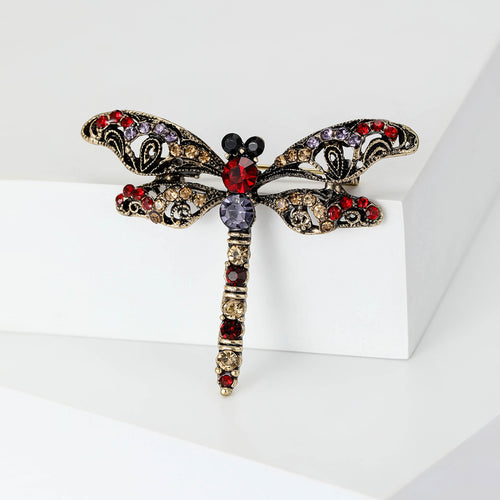 Alloy Dragonfly Brooch Pin For Coats Sweaters And Outerwear