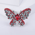 Vintage Alloy Hollow Rhinestone Butterfly Brooch For Shawl Fastening view 6