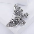 Vintage Alloy Hollow Rhinestone Butterfly Brooch For Shawl Fastening view 4