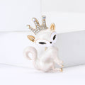 Alloy Enamel Fox Brooch Pin For Women Suit Cardigan Decoration view 4