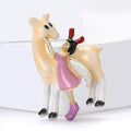 Alloy Enamel Cartoon Girl Brooch Pin For Clothing Decoration view 2