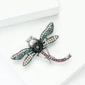Metal Alloy Enamel Rhinestone Dragonfly Brooch For Coats And Sweaters view 4